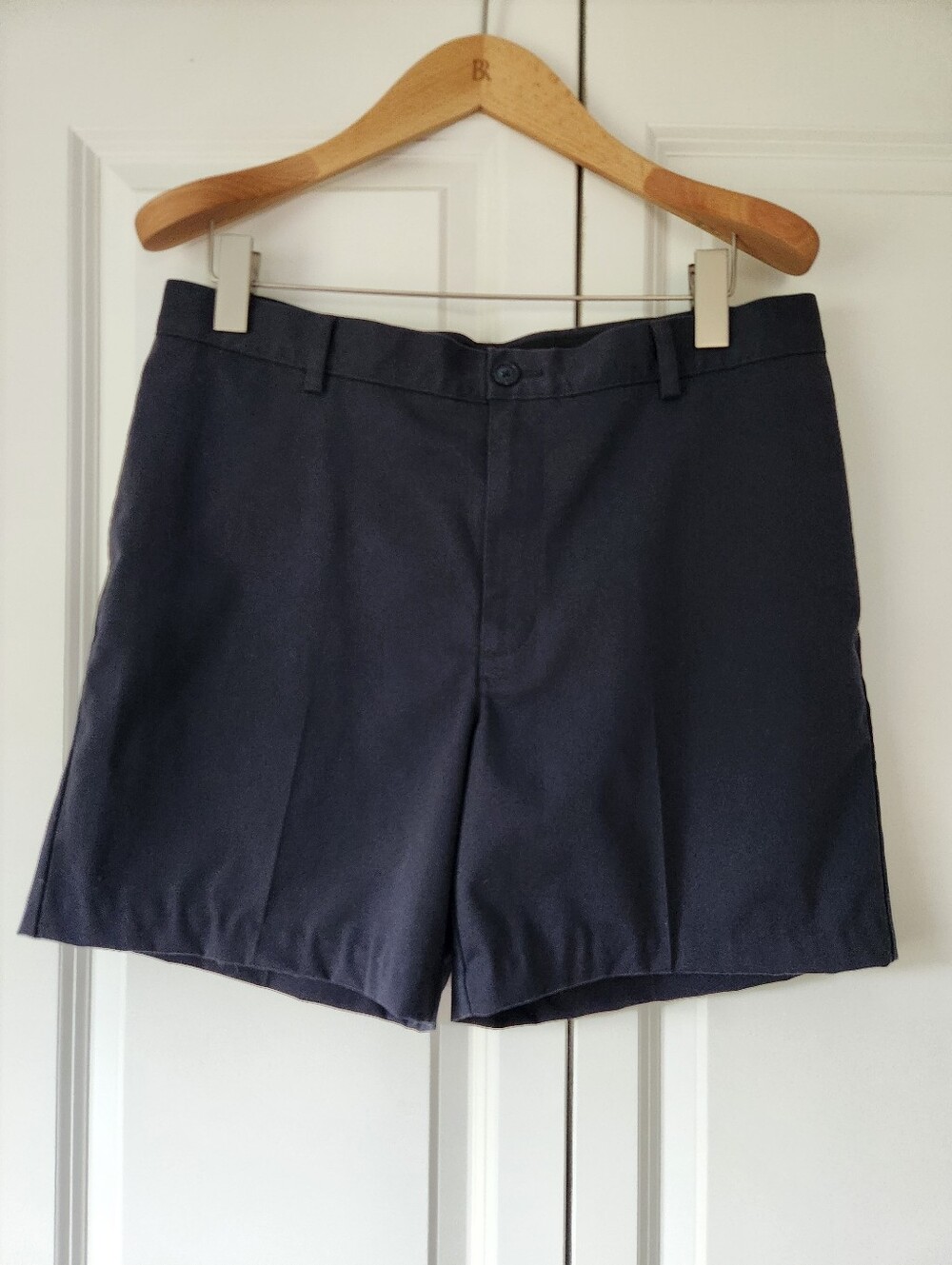 L.L.Bean Double L Chino Shorts in dark navy blue.